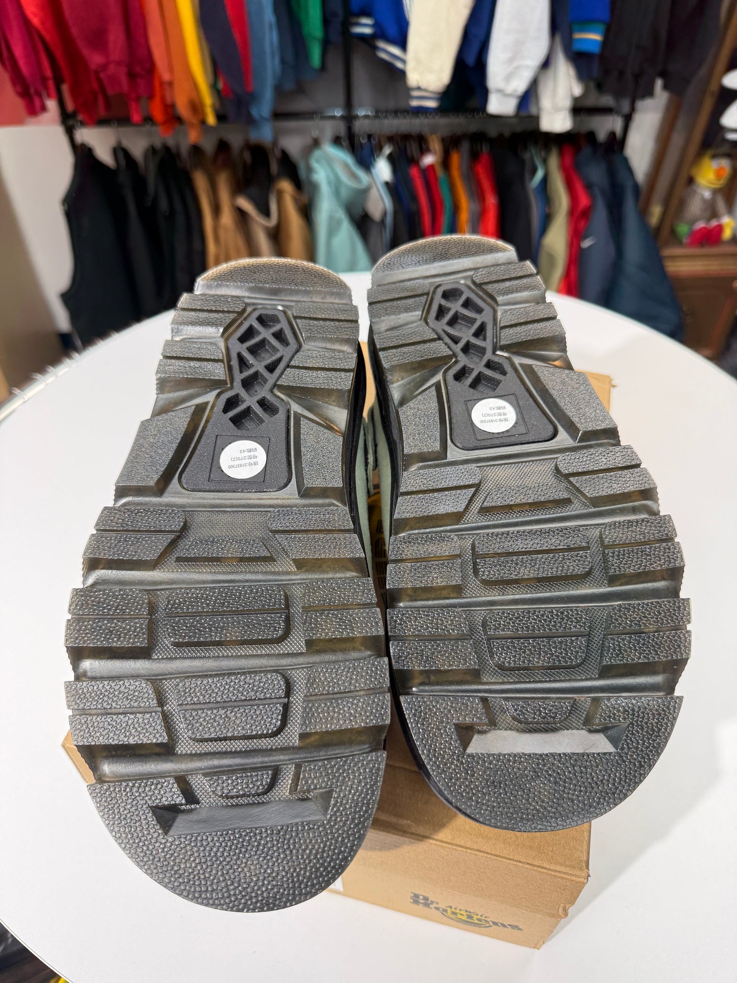 New Dr Martens Zebzag Sage Green Mule
