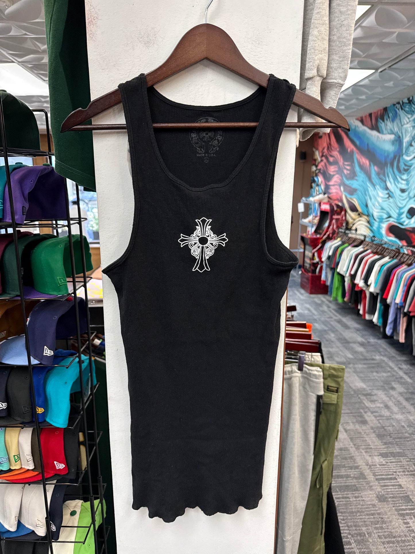 New Chrome Hearts Hairy Cross Rib Tank Top