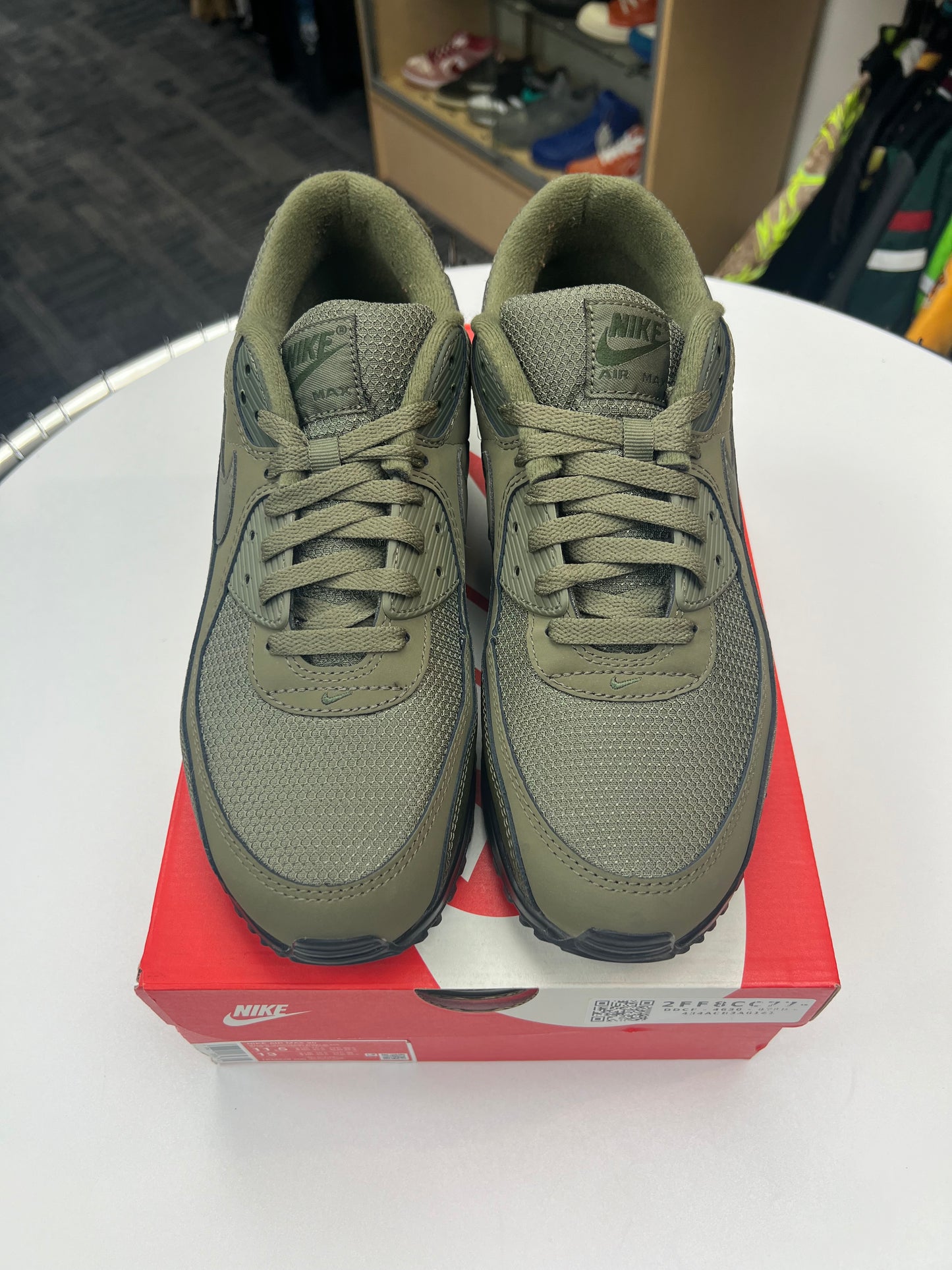Preowned Medium Olive Air Max 90