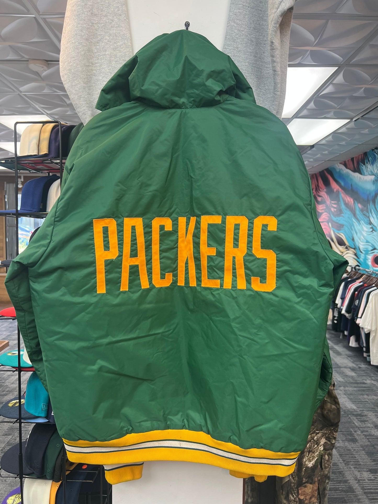Vintage Sand Knit Green Bay Packers Jacket