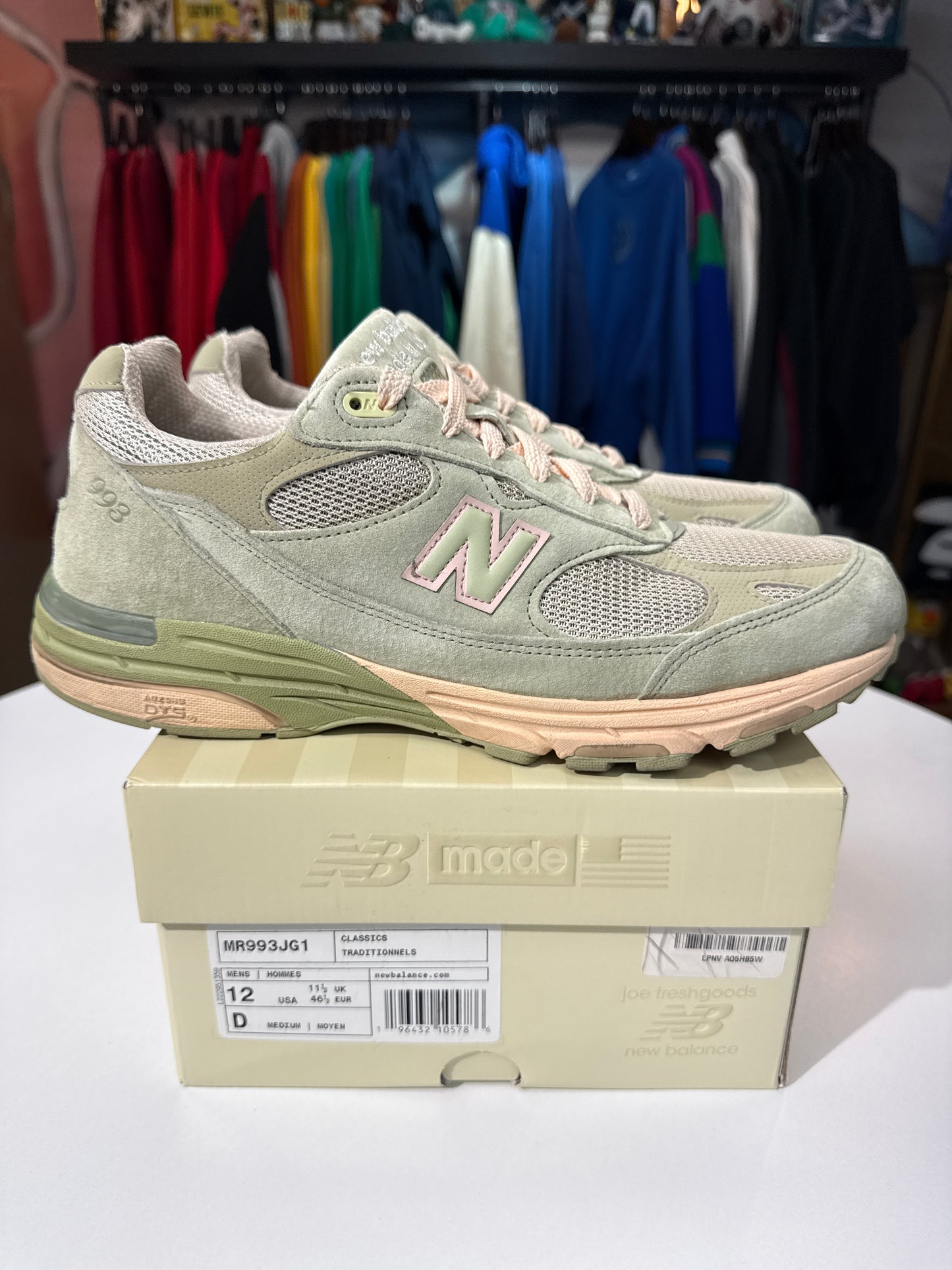 Preowned New Balance 993 x JFG Performance Art Sage