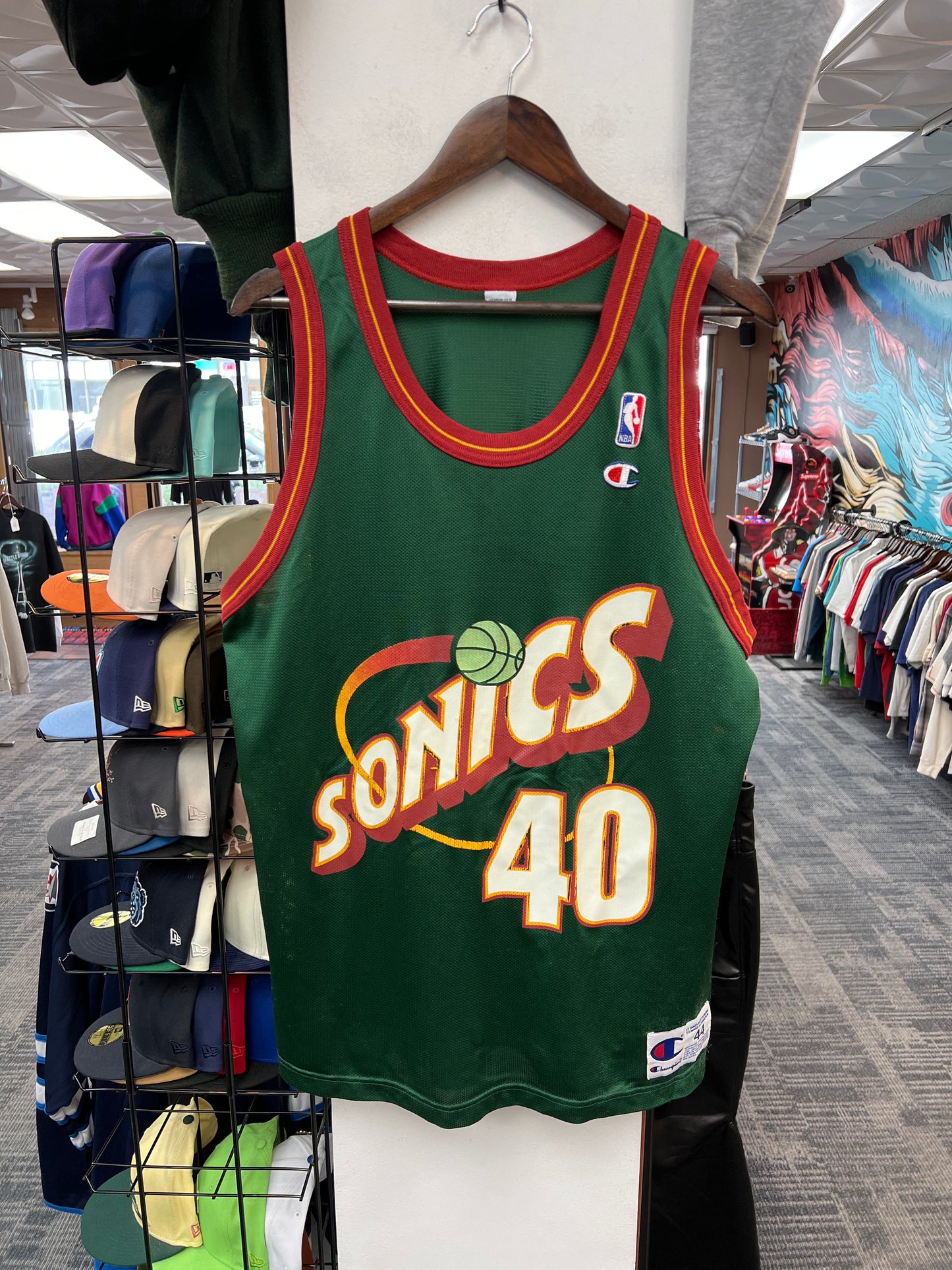 Champion NBA Shawn Kemp Sonics Jersey
