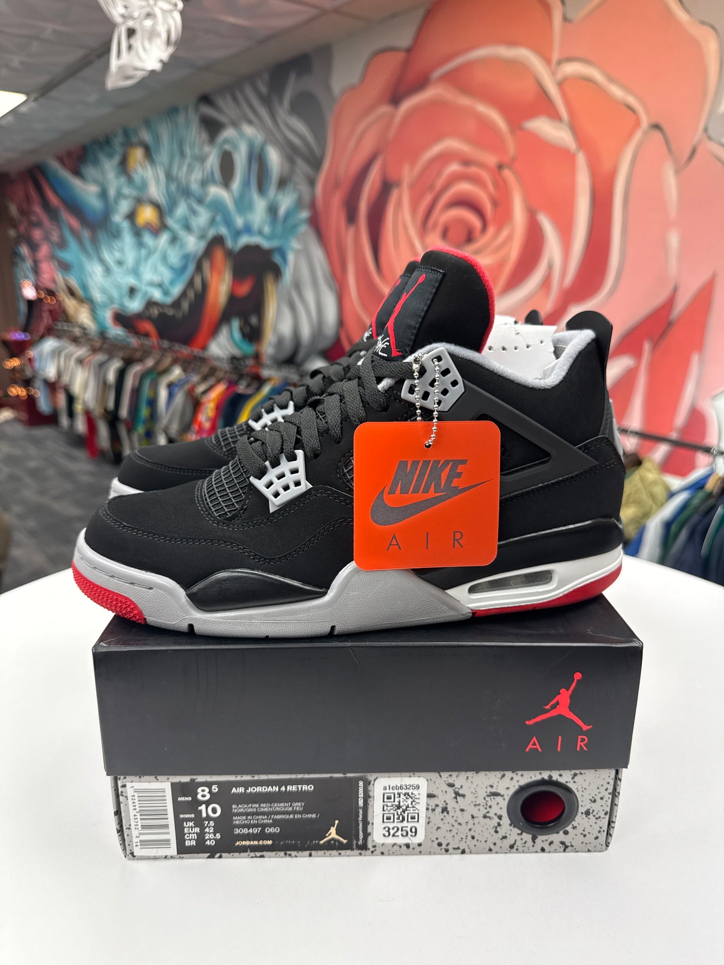 New Jordan 4 Bred