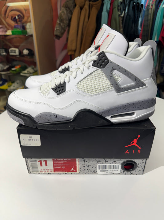 Preowned White Cement Jordan 4 (2012)