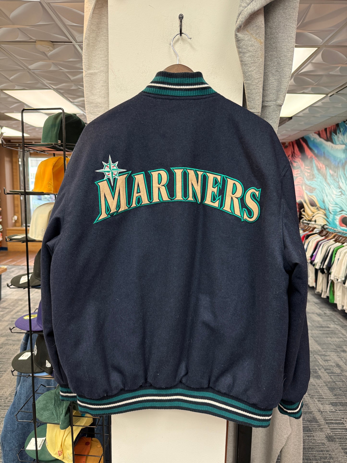 Vintage Mariners Jeff Hamilton Wool Reversible Jacket