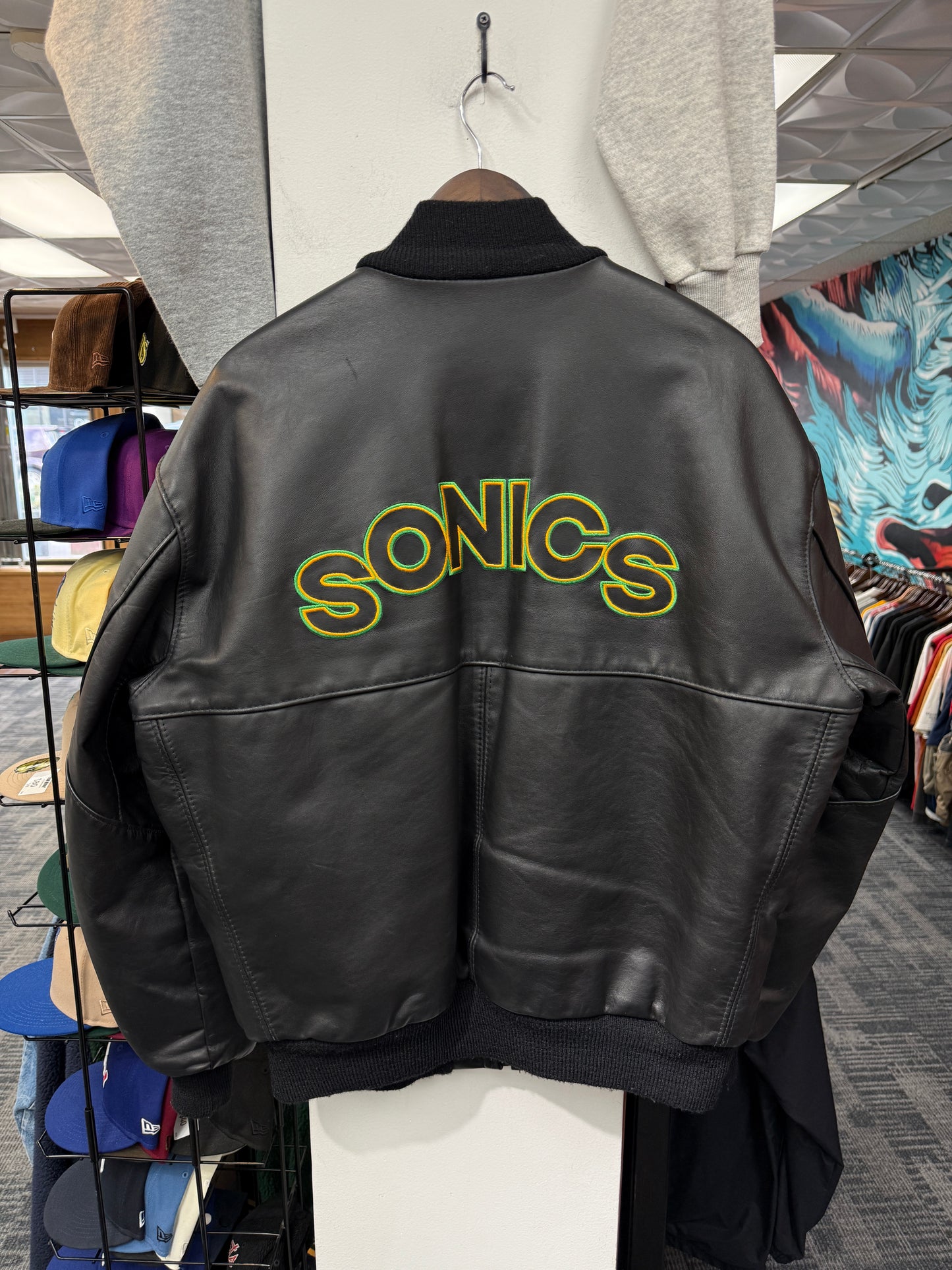 Vintage DeLong Seattle Sonics Leather Jacket