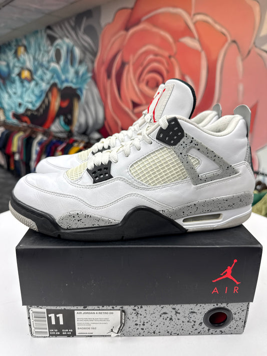 Preowned Jordan 4 White Cement