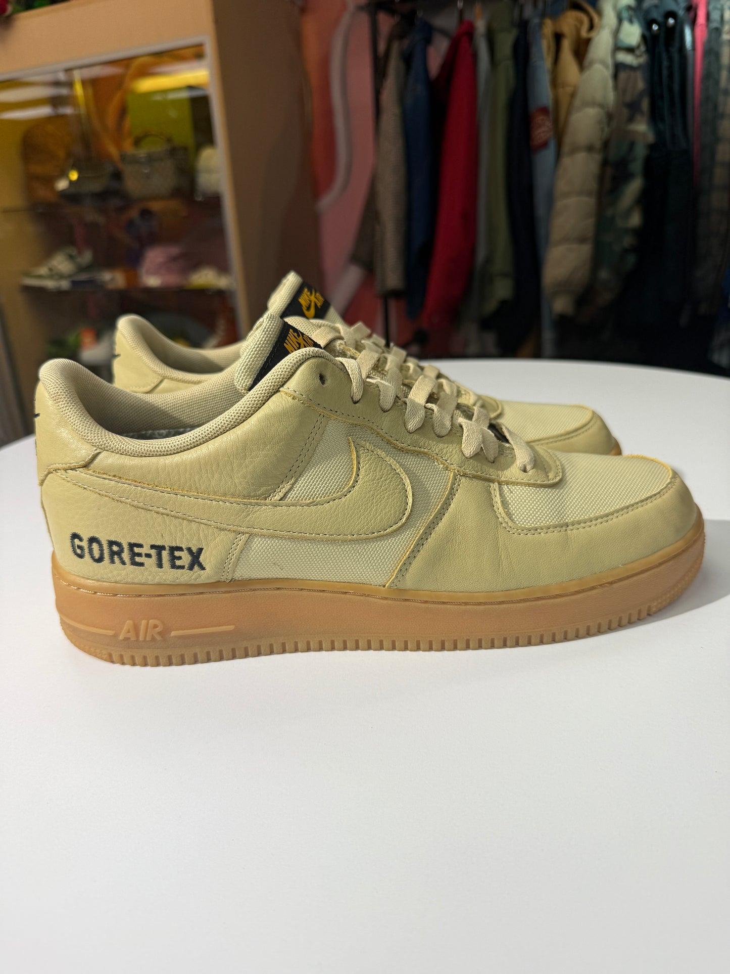 Preowned Gore-Tex Gold Khaki AF1 Low