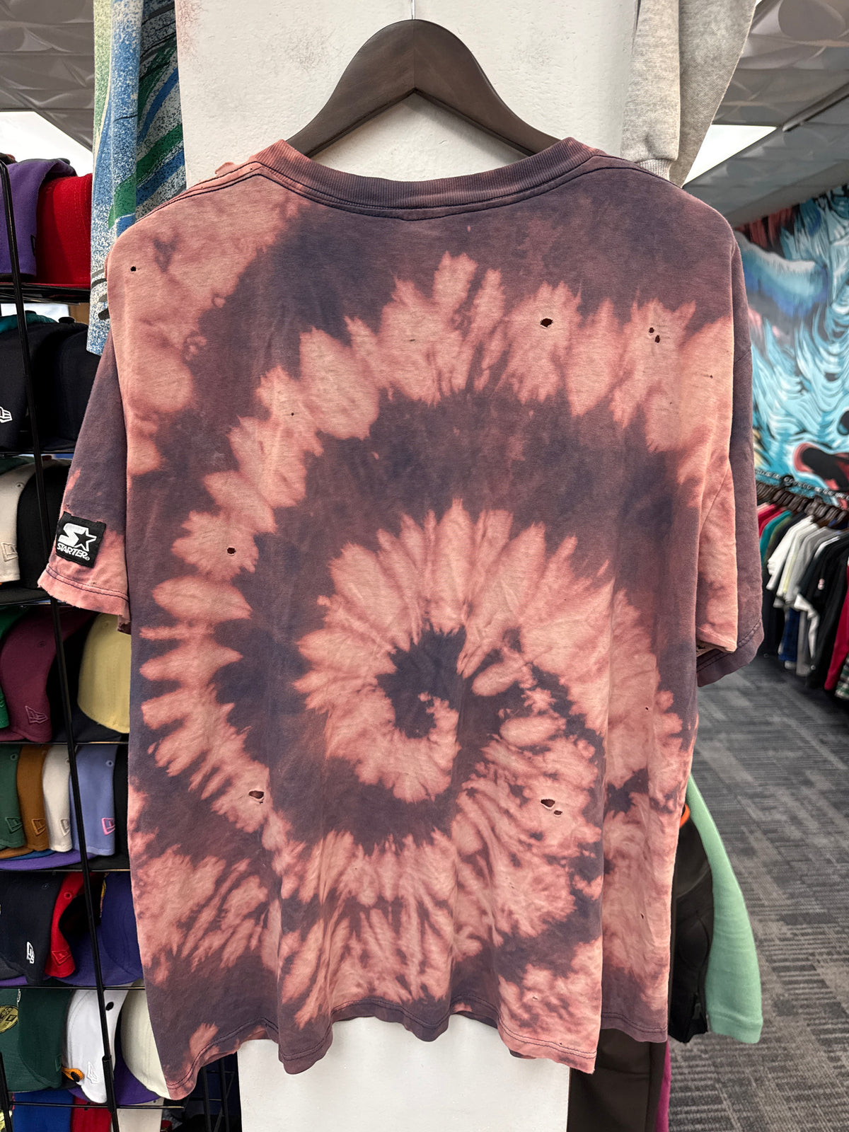 Vintage Starter Ken Griffey Jr Thrashed Tie-Dye Tee