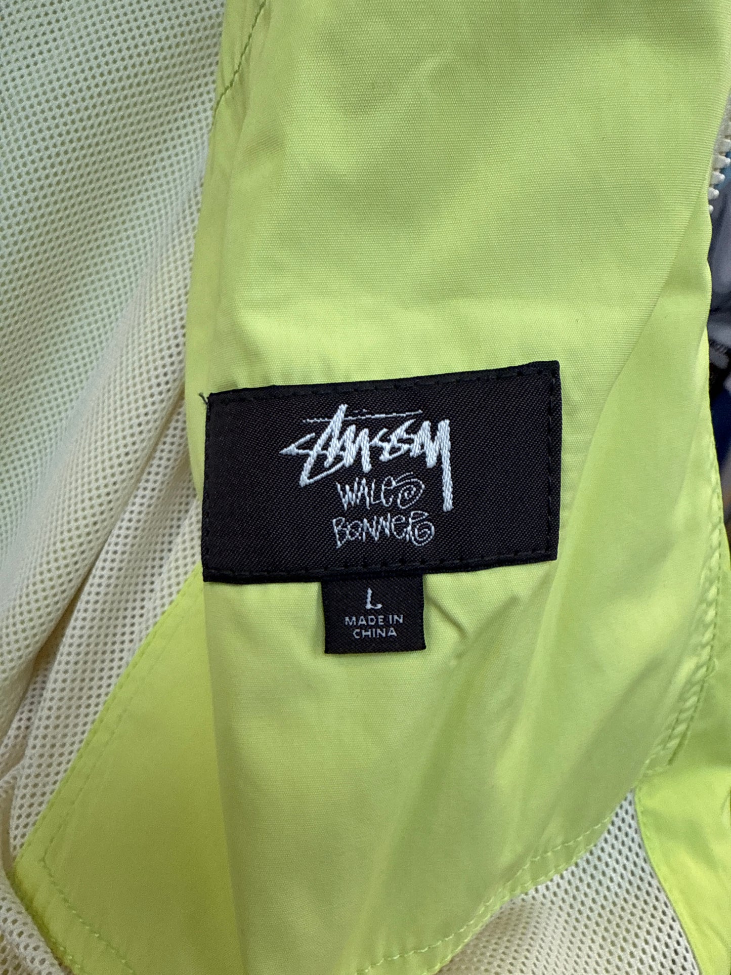 New Stussy Wales Bonner Lime Windbreaker