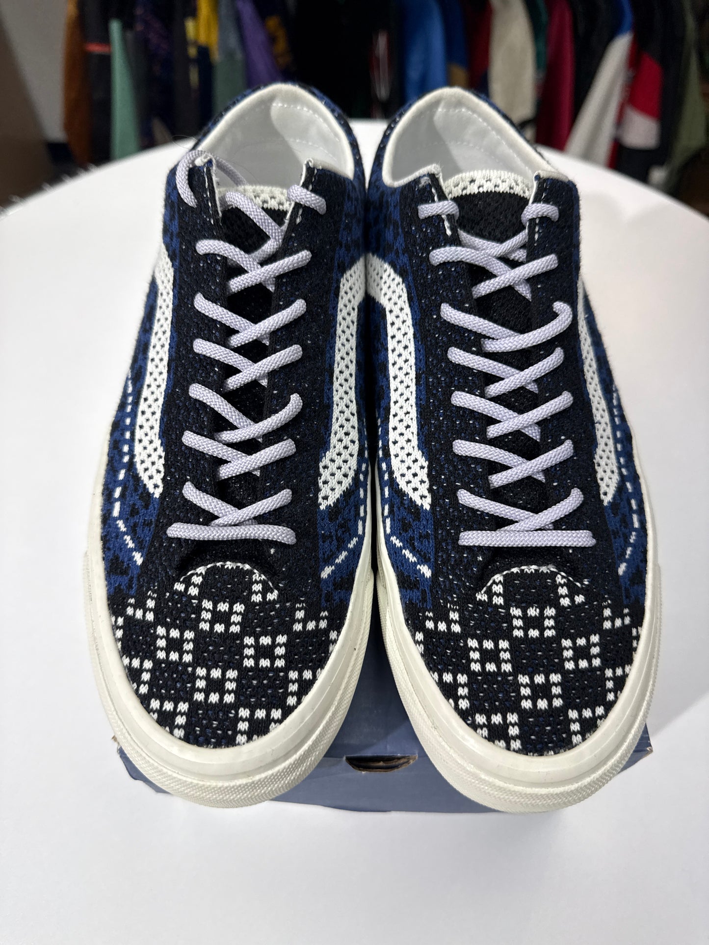 Preowned Vans Premium LX Old Skool 36 Knit Cheetah Navy