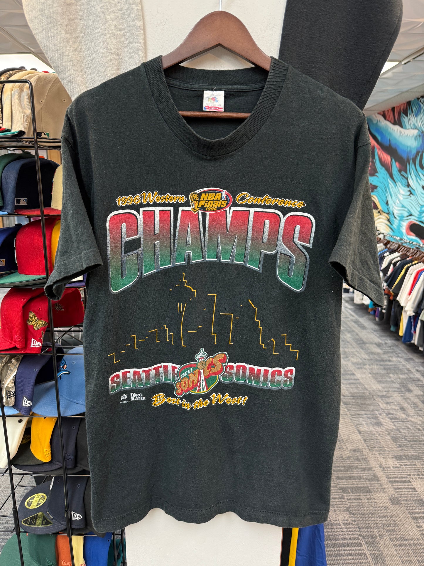 Vintage 1996 Sonics Best in The West Tee