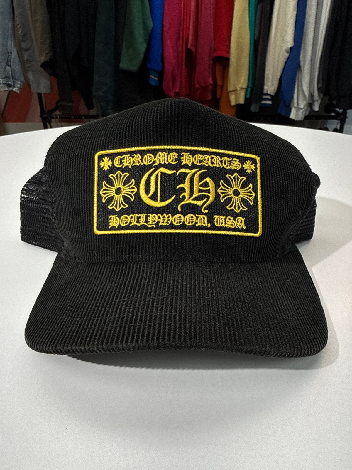 Chrome Hearts Hollywood Corduroy Trucker Hat