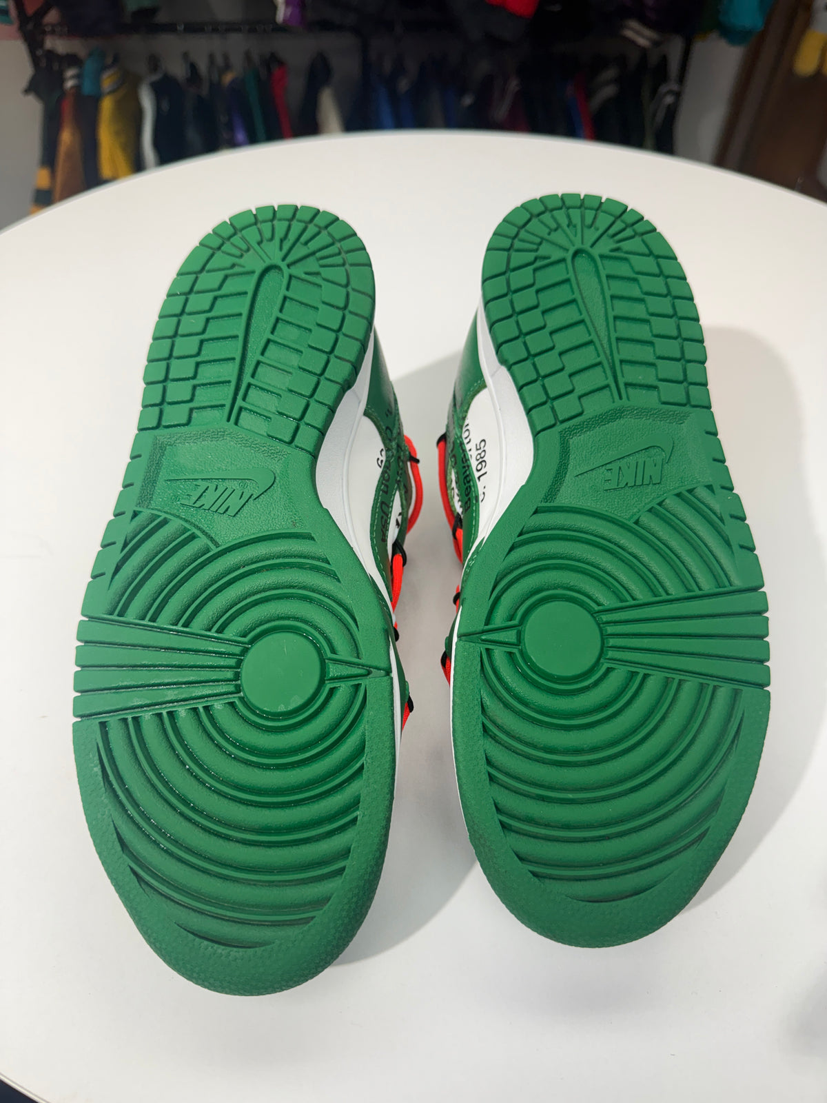 Preowned Off-White Pinegreen Dunks