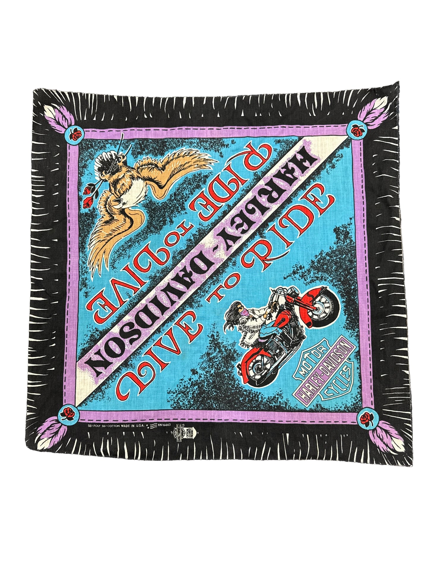 Vintage Harley Davidson Ride to Live Bandana