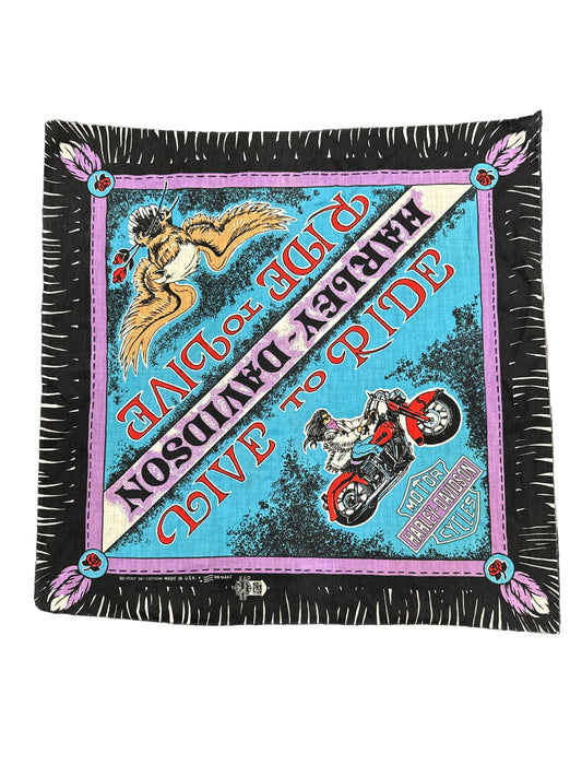 Vintage Harley Davidson Ride to Live Bandana