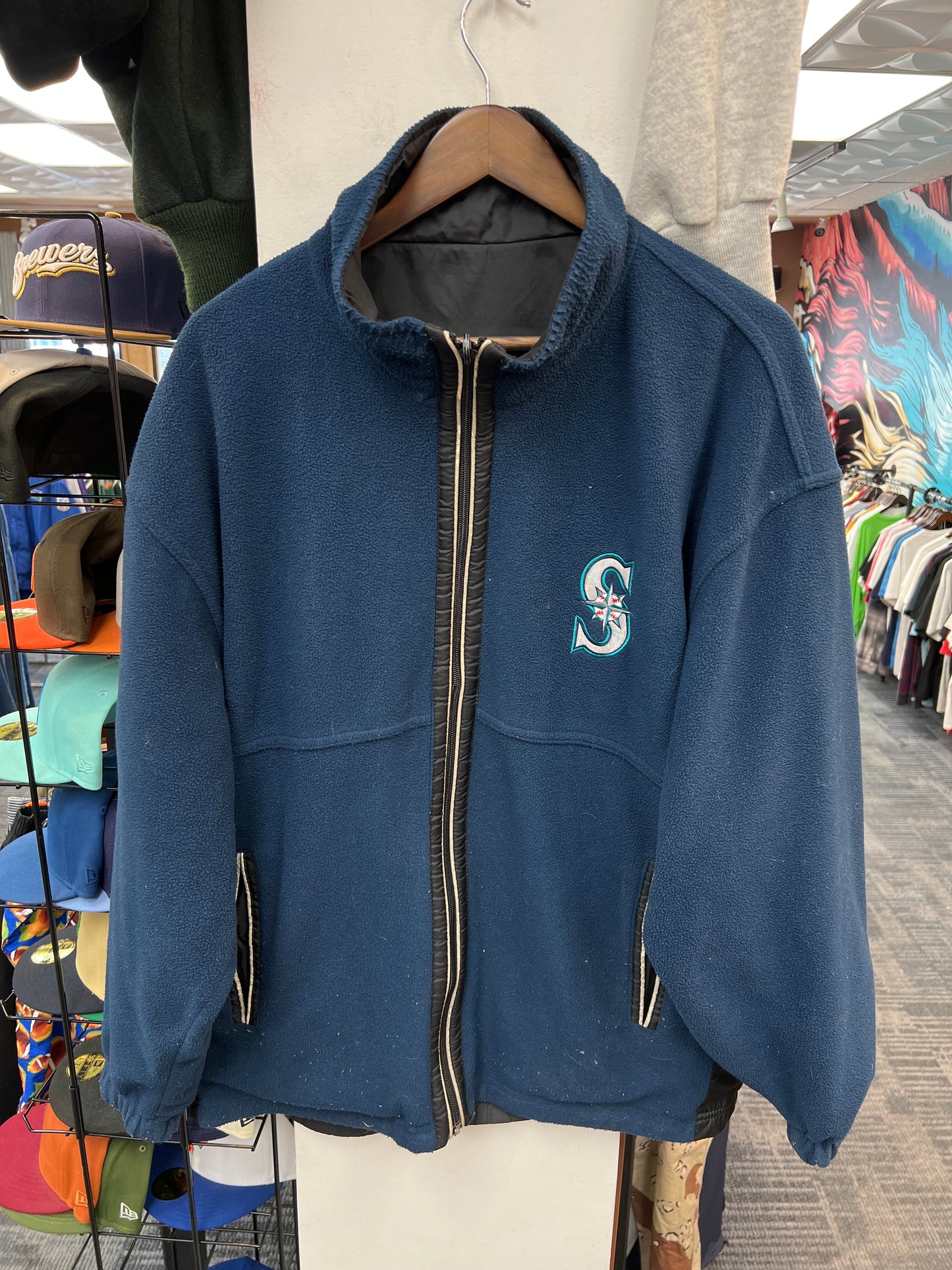 Vintage Reversible Mariners Full Zip Jacket