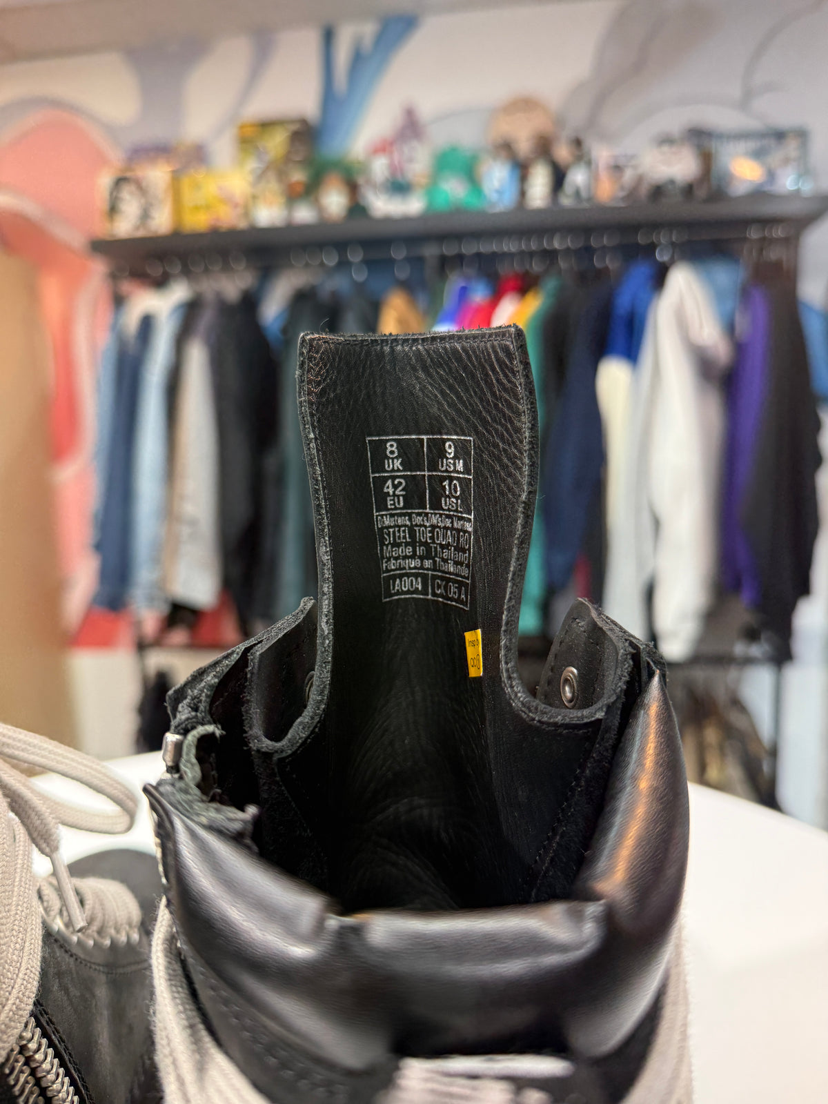 Preowned Rick Owens X Dr. Martens Steel Toe Boots