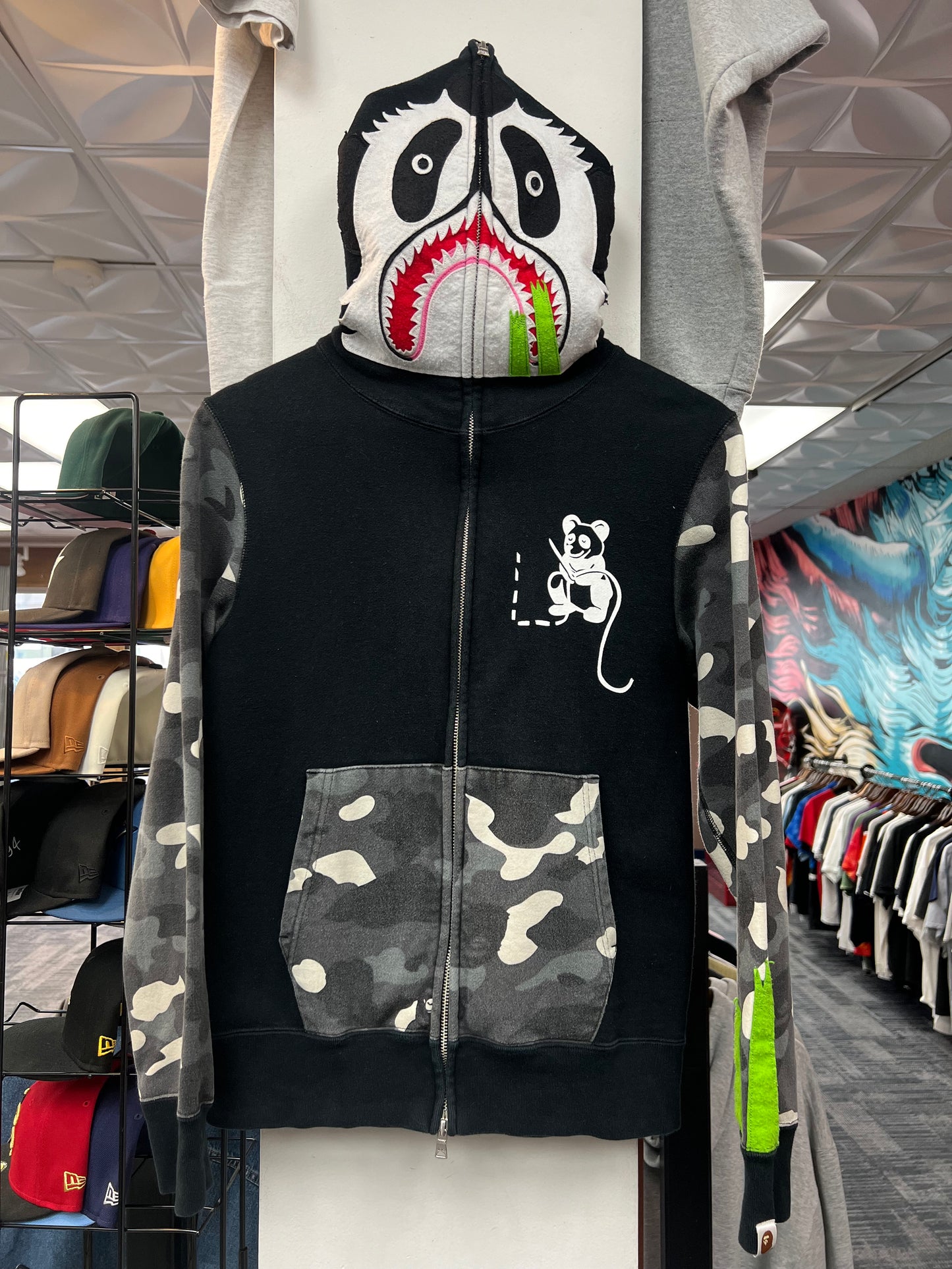 Bape Panda Shark Zip Up Hoodie
