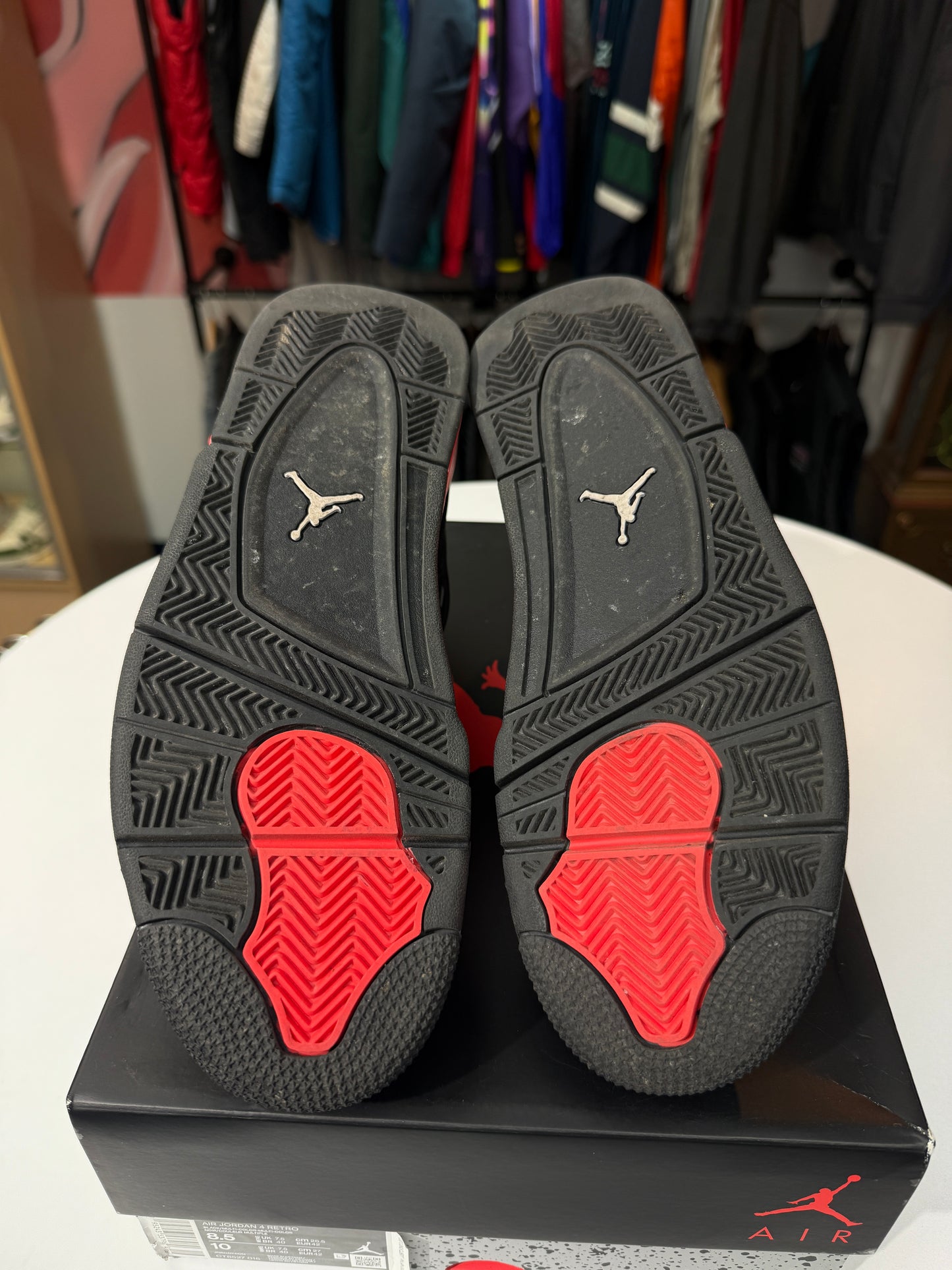 Preowned Red Thunder Jordan 4