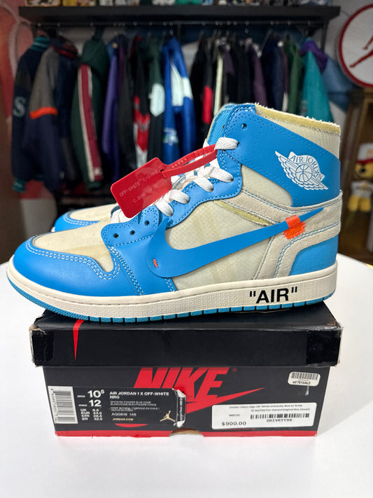 Preowned Off-White Jordan 1 University Blue