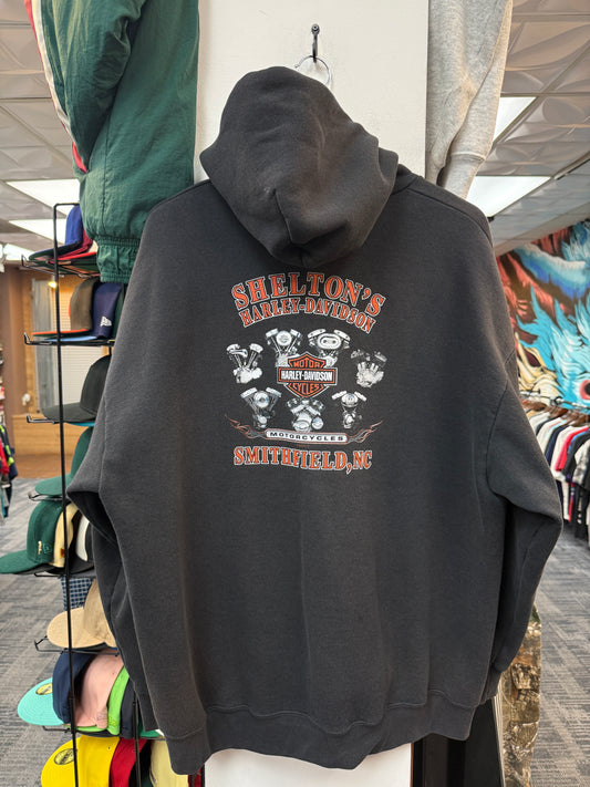 Vintage Harley Davidson Sheltons Zip Up Hodie