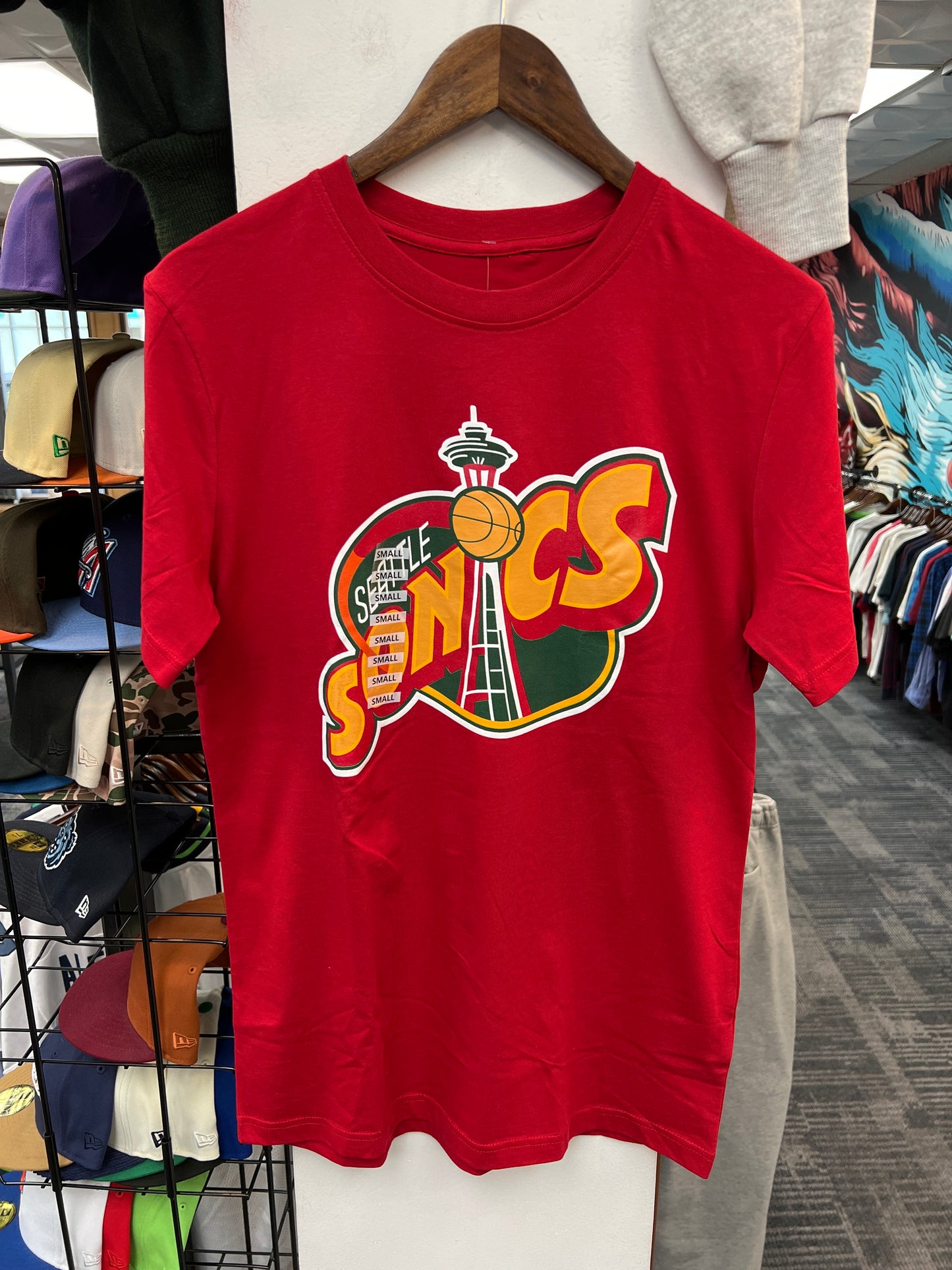 New Era NBA Seattle Sonics Red Tee
