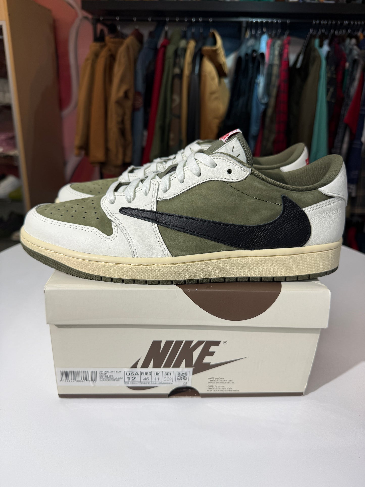 VNDS Travis Scott x Nike Jordan 1 Low Retro OG SP Medium Olive