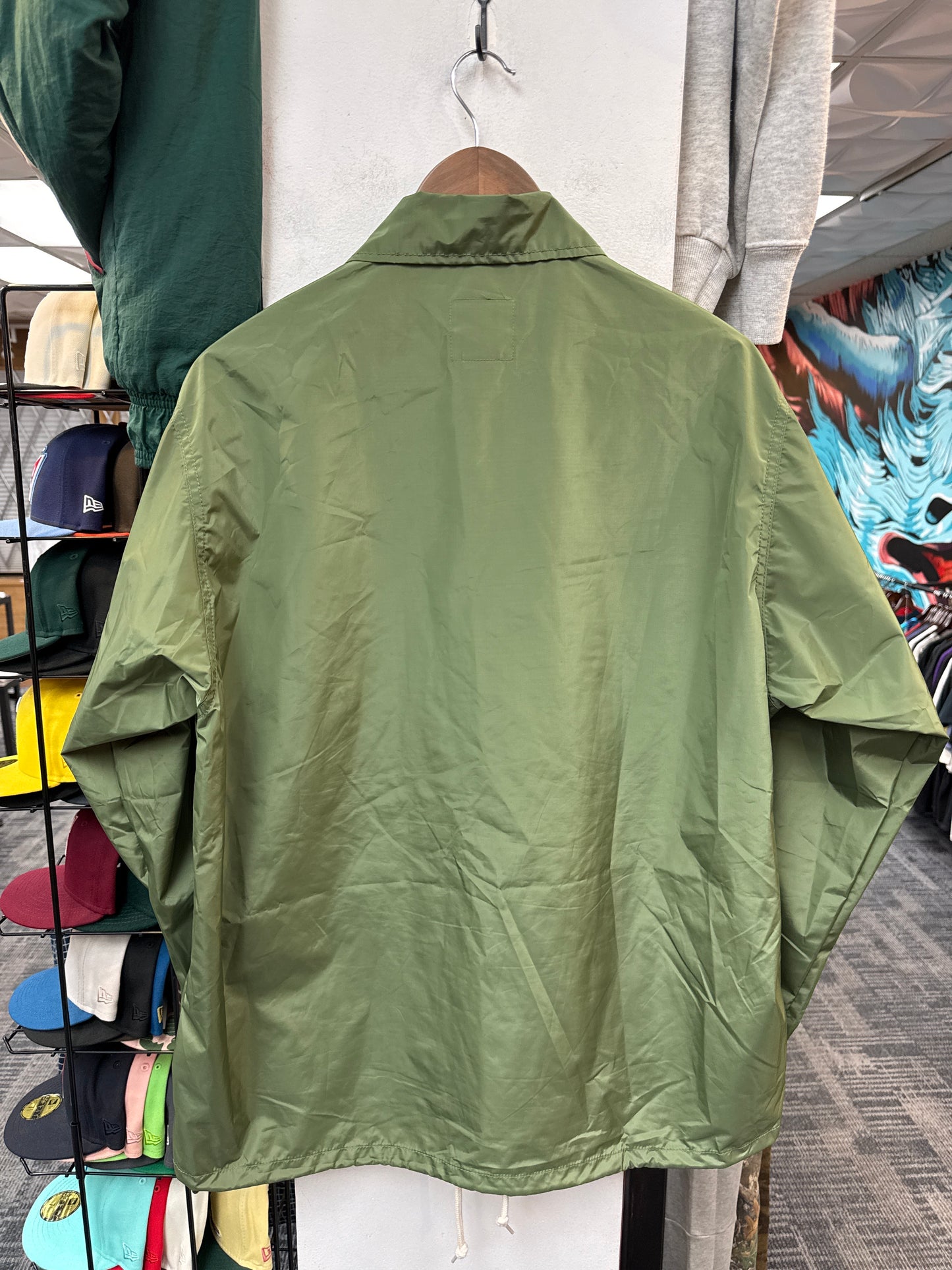 Undefeated 5 Strike Coach Jacket Olive
