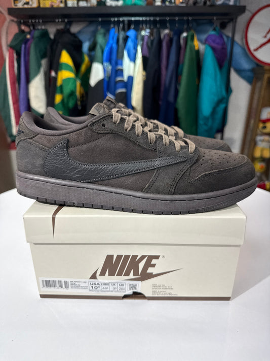 Preowned Travis Scott Jordan 1 Low Velvet Brown