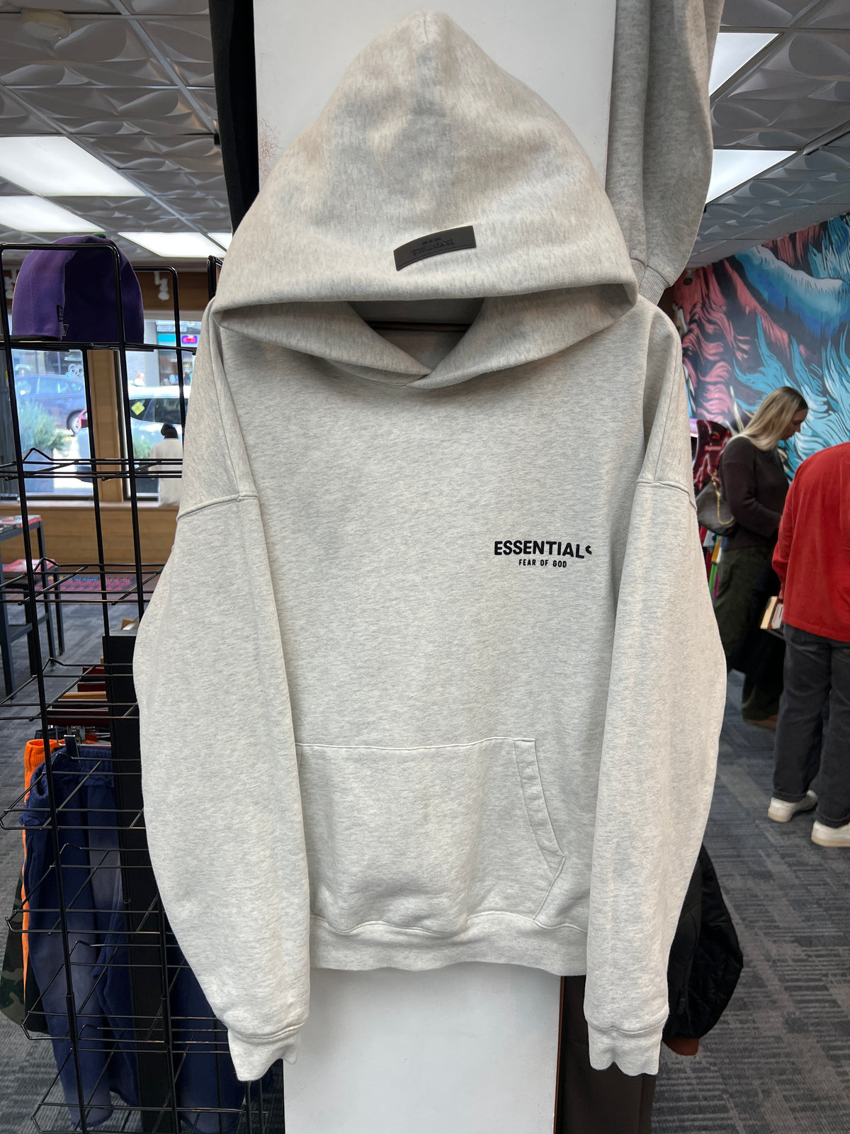 Fear of God Essentials Heather Grey Hoodie