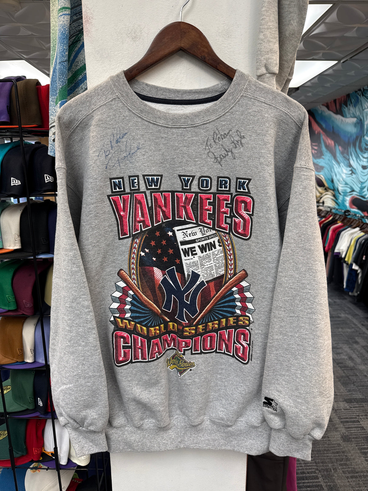 Vintage Starter NY Yankees 1996 World Series Champs Crewneck