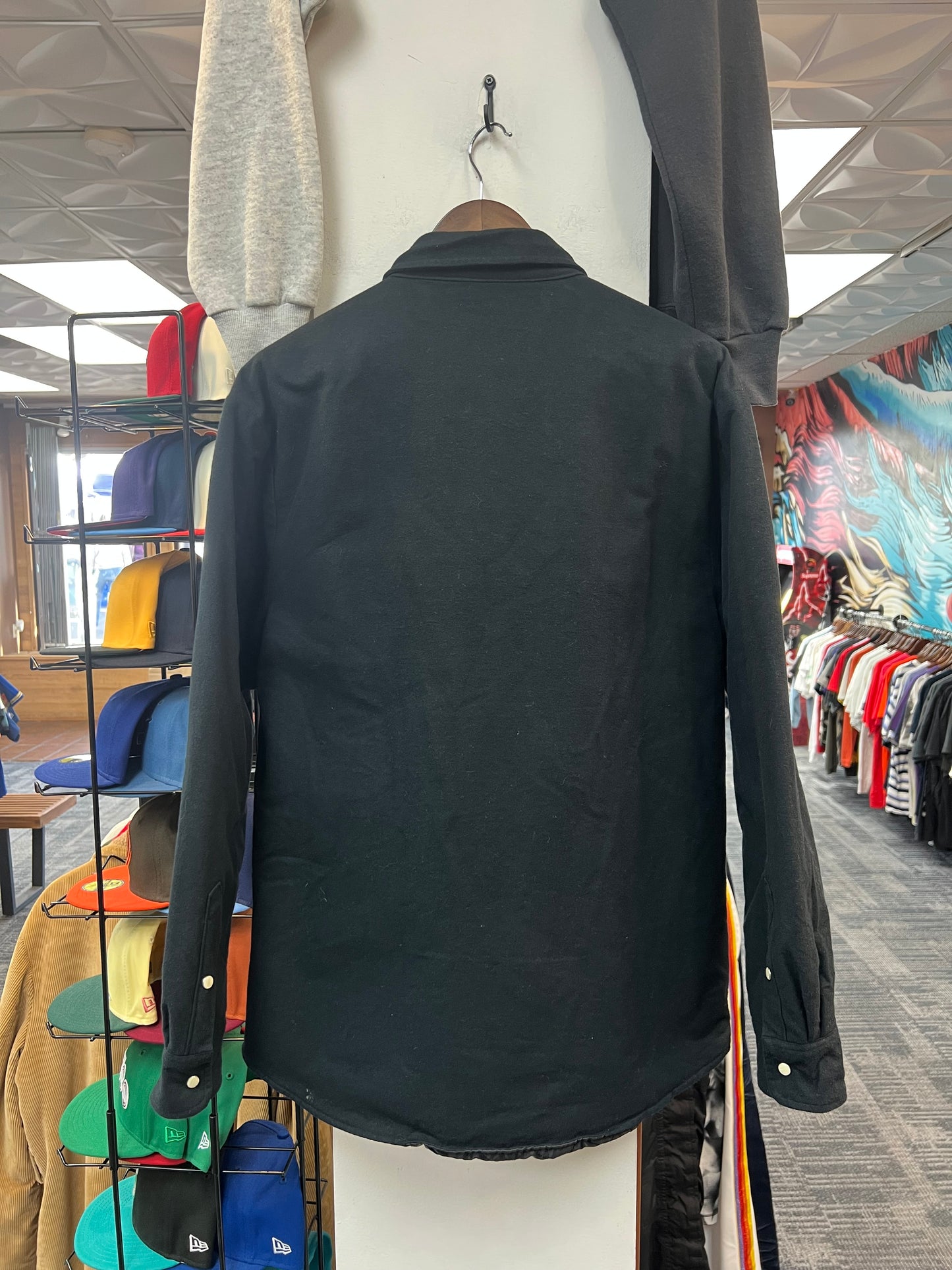 JJJJound Black Quilted Flannel Jacket