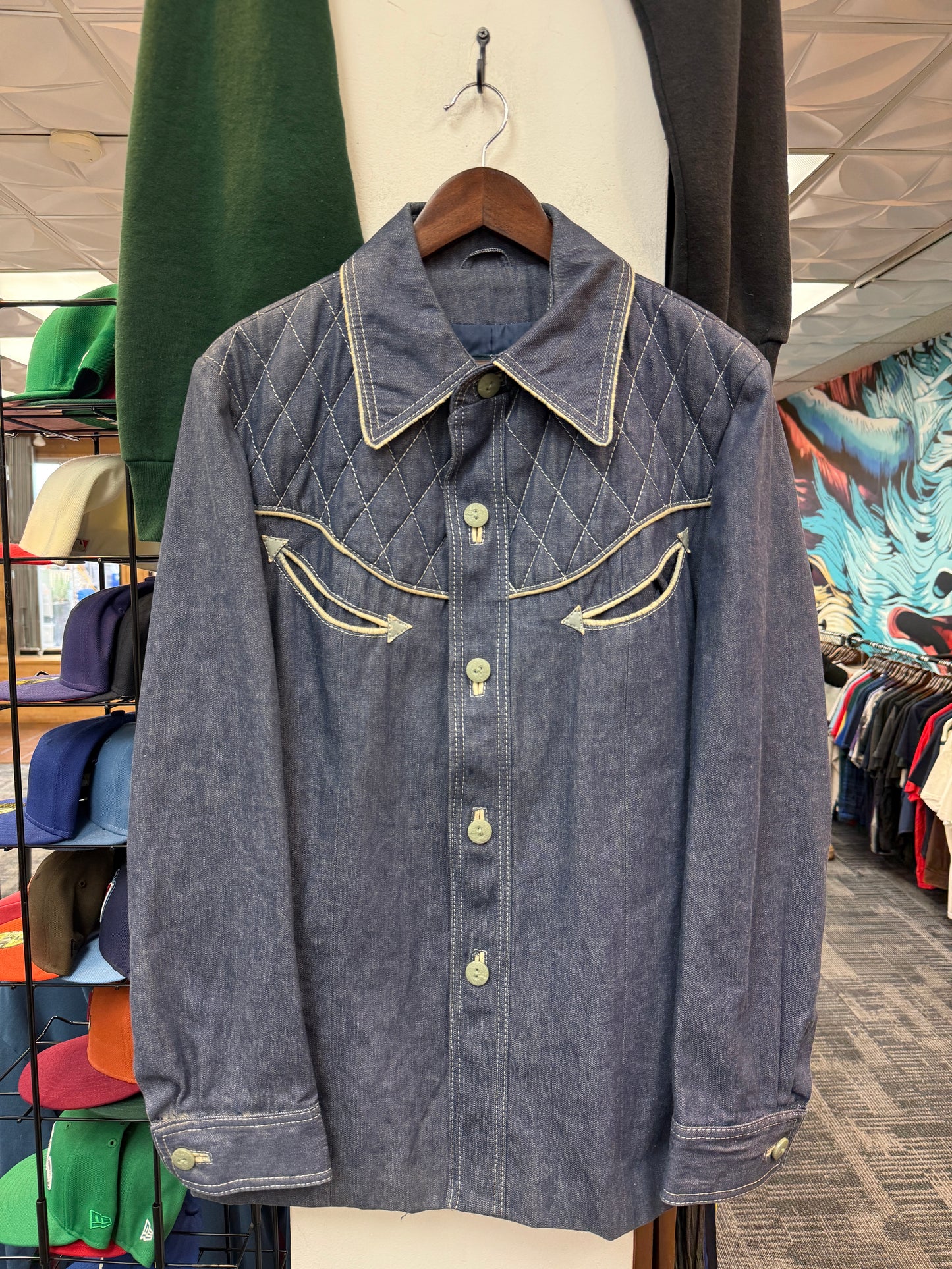 Vintage Denim Western Button Up