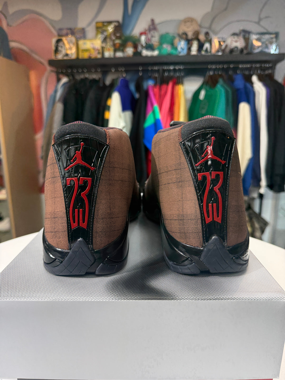 New Mowalola Burnt Red Jordan 14