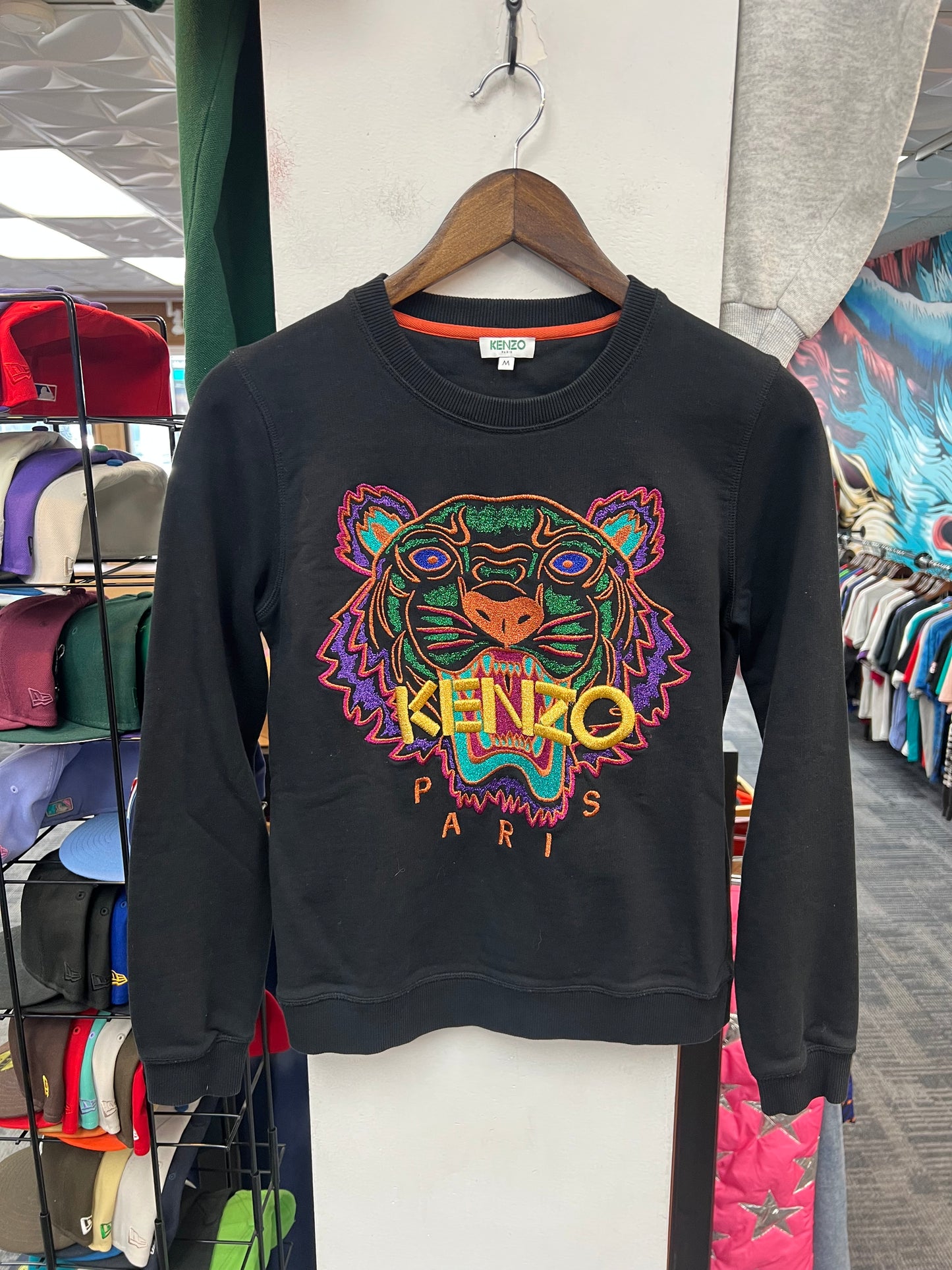 Kenzo Black Tiger Embroidered Crewneck