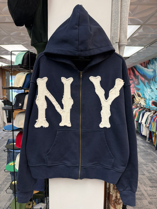Memory Lane Park NY Navy Zip Hoodie