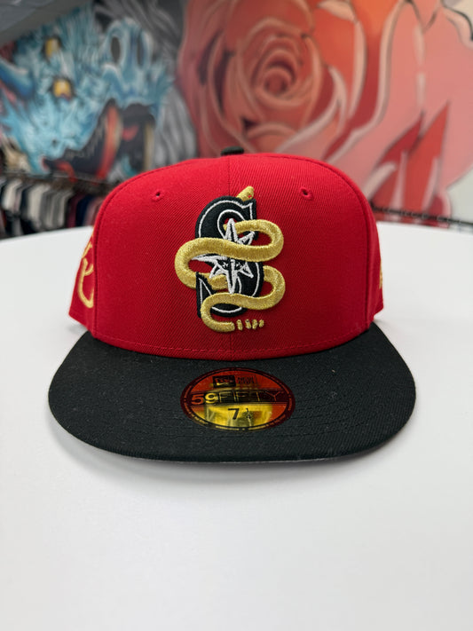 Mariners Snake Chinese Lunar Year Fitted 7 1/4