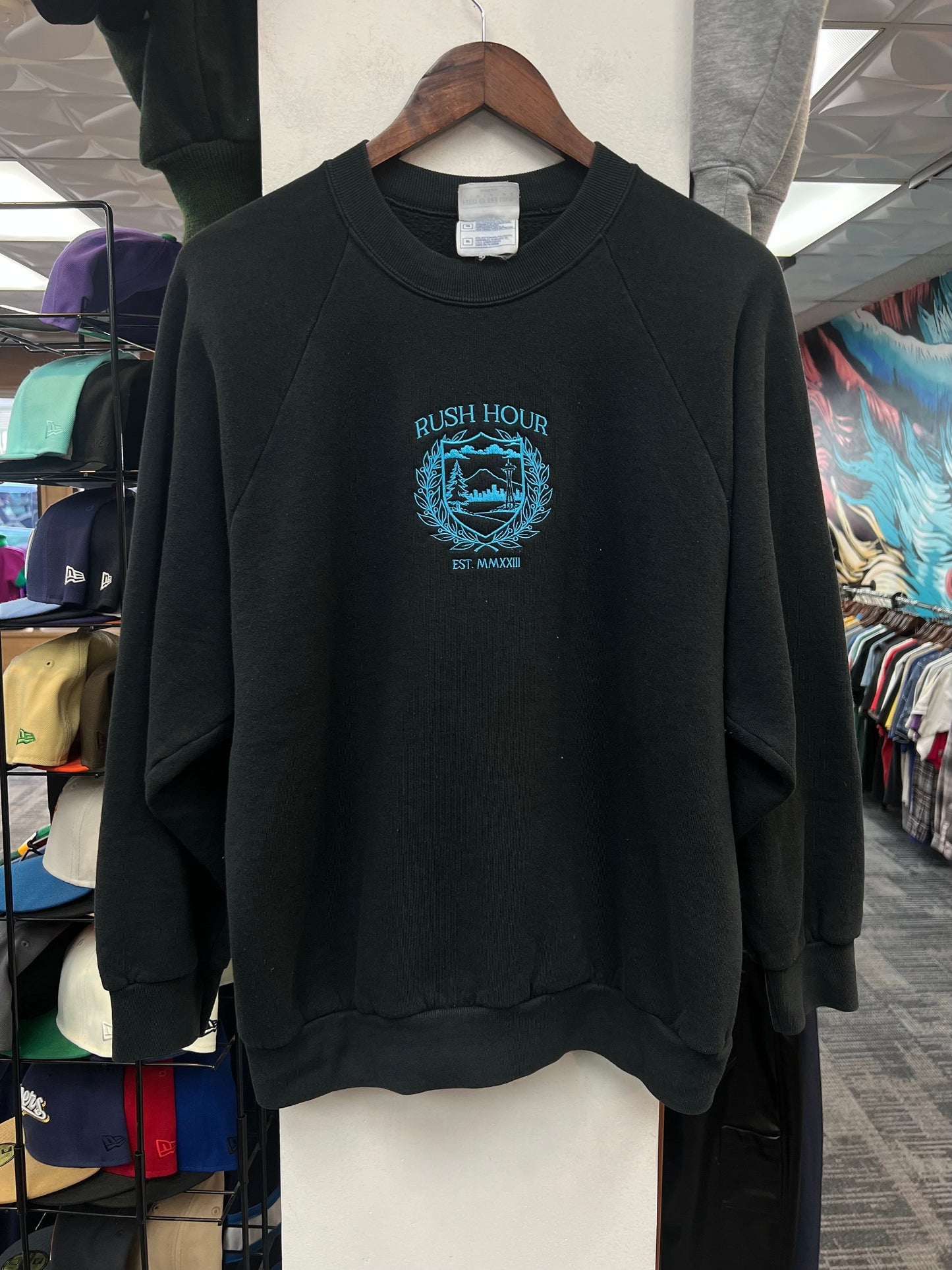 Rush Crest Crewneck Sweatshirt Black/Blue