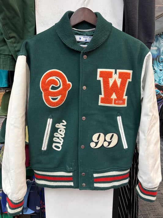 Off-White Barrel Leather Varsity Jacket