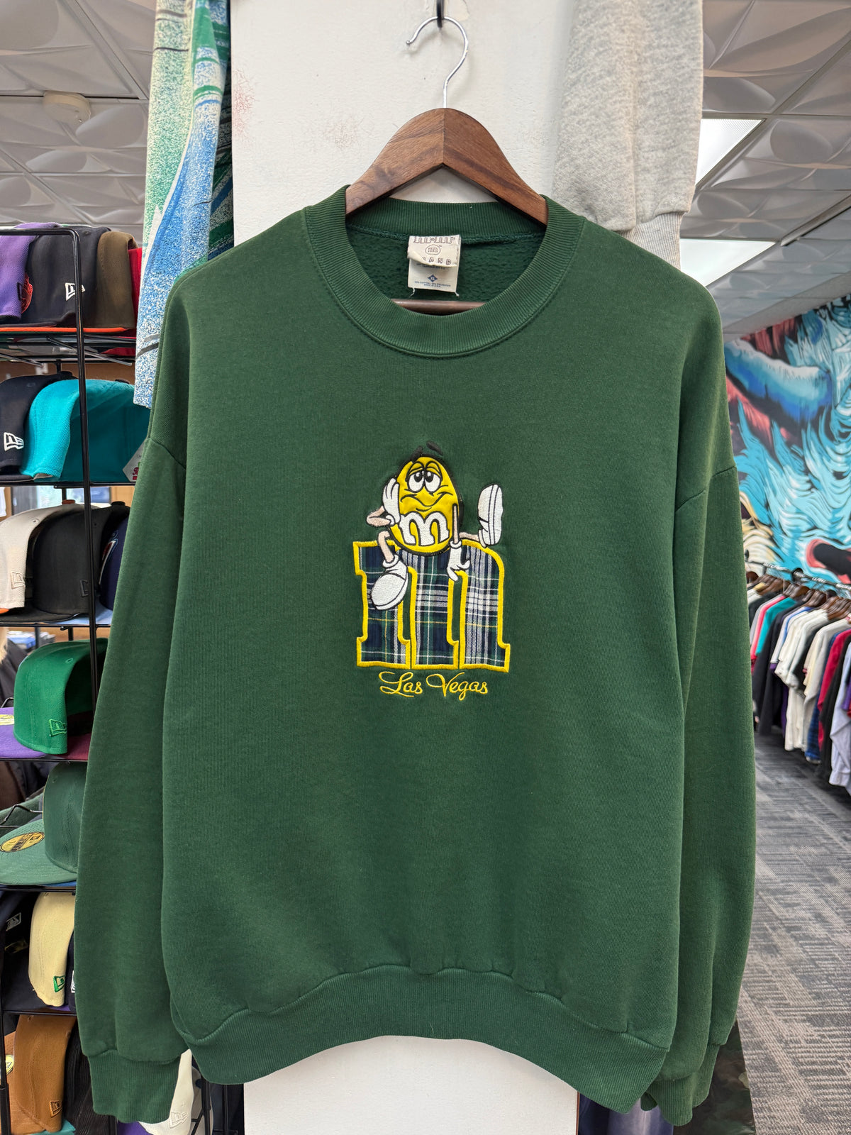 Vintage Las Vegas Yellow M&M Crewneck