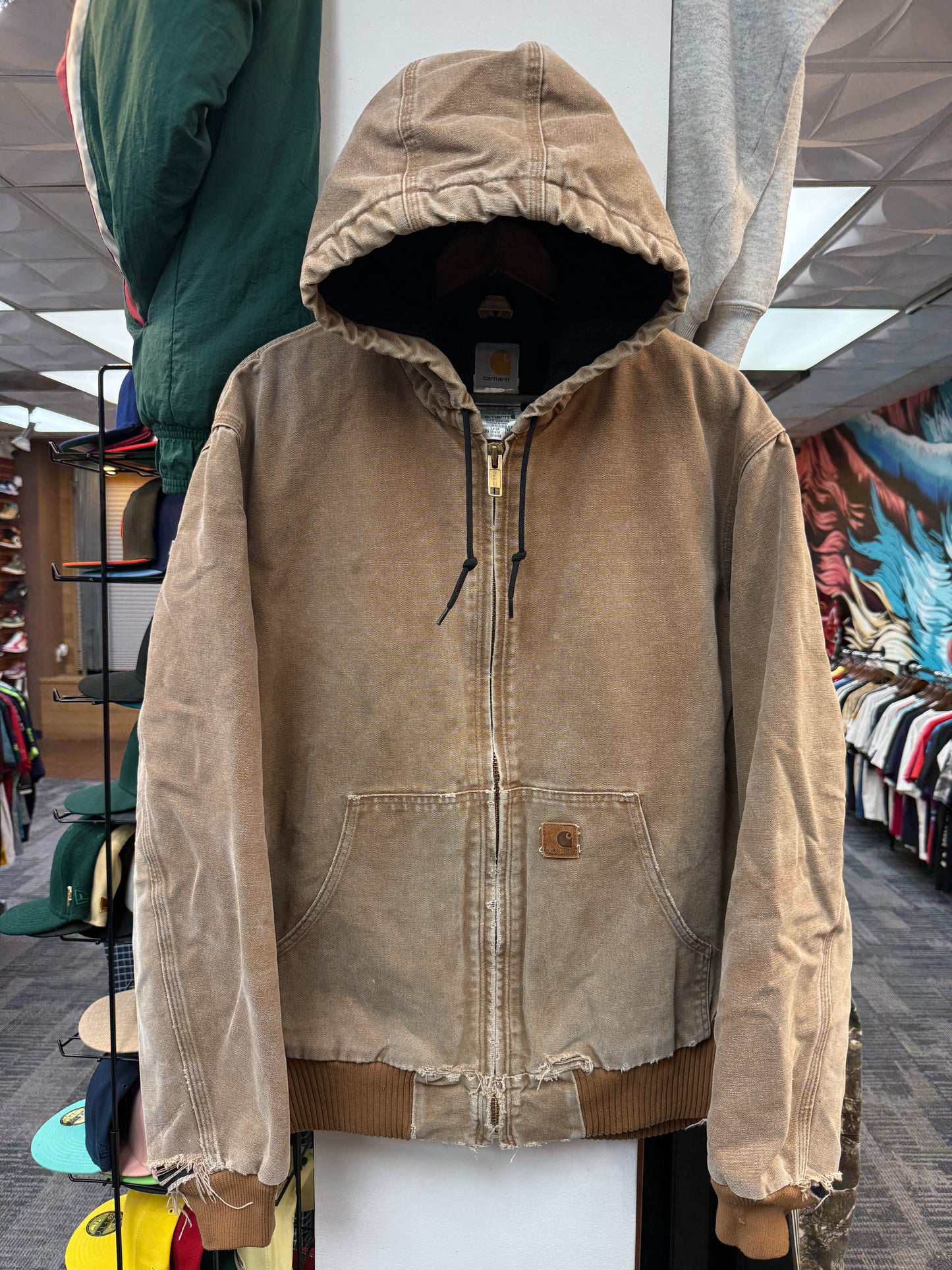 Vintage Carhartt Khaki Hooded Jacket