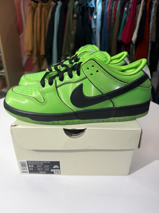 Preowned Buttercup Powerpuff Girls Nike SB Dunk Low