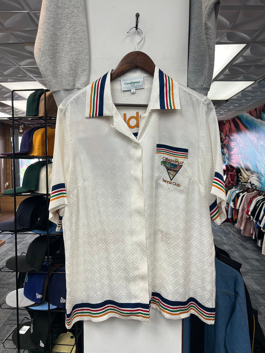Casablanca Tennis Club Silk Camp Shirt