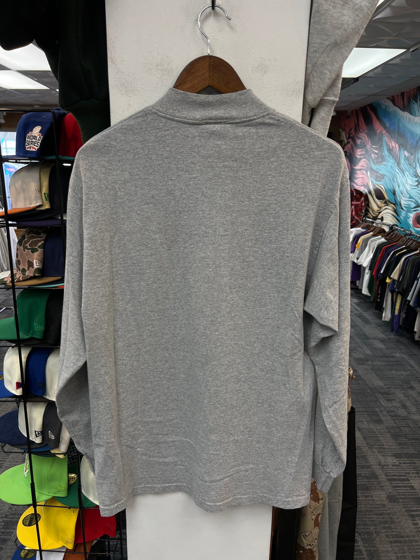 Nike Mock Neck Grey Long Sleeve Tee