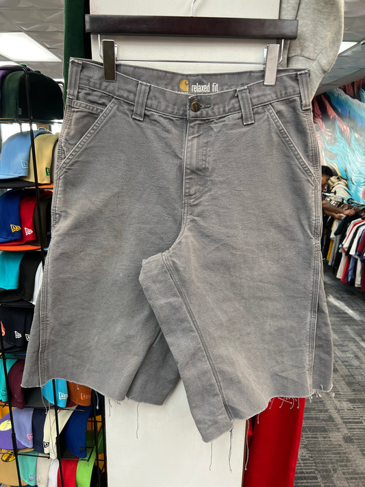 Custom Carhartt Flared Grey Cut Carpenter Shorts