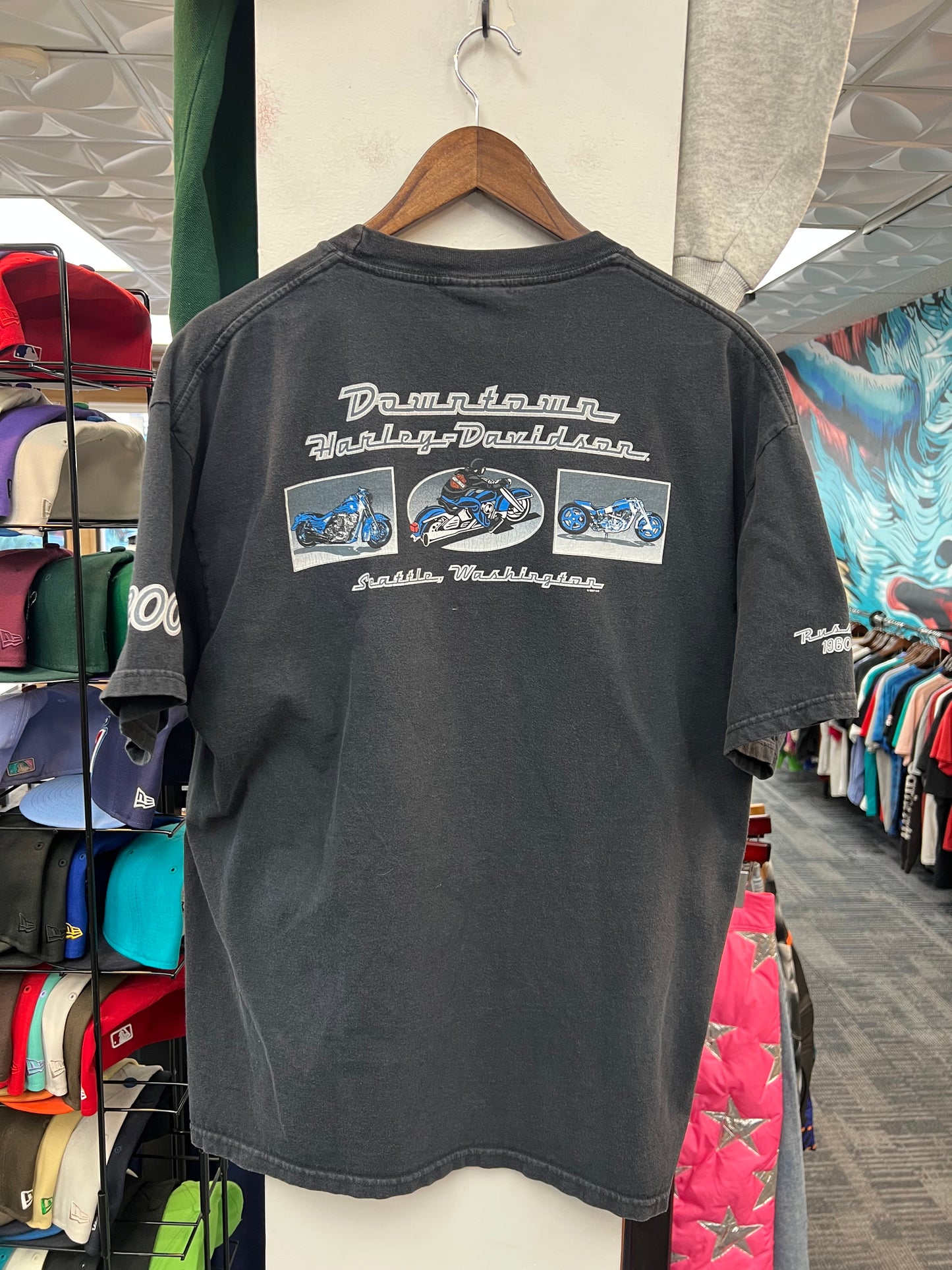 Vintage Harley Davidson Ride for Russ Graphic Tee