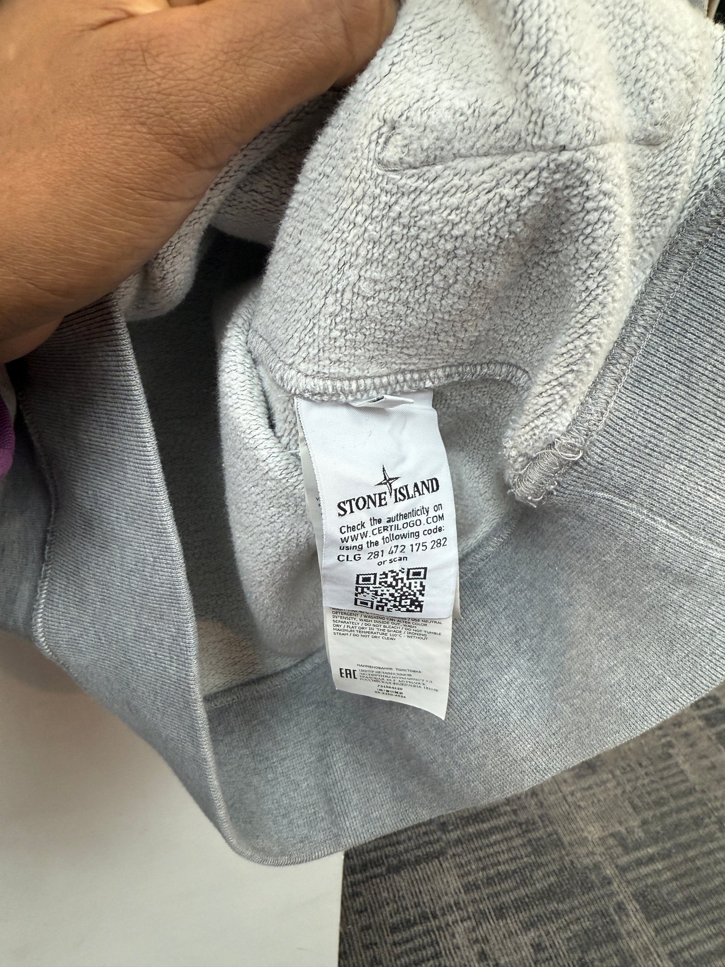 Stone Island Grey Hoodie