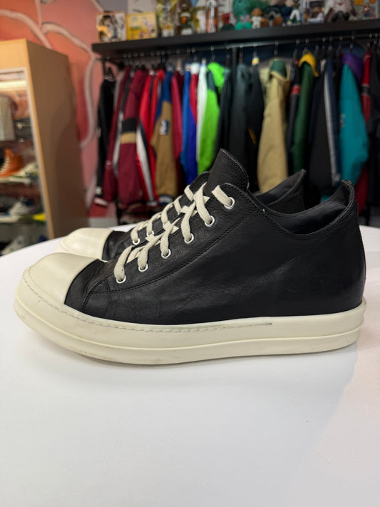 Preowned Rick Owens Leather Low Ramones