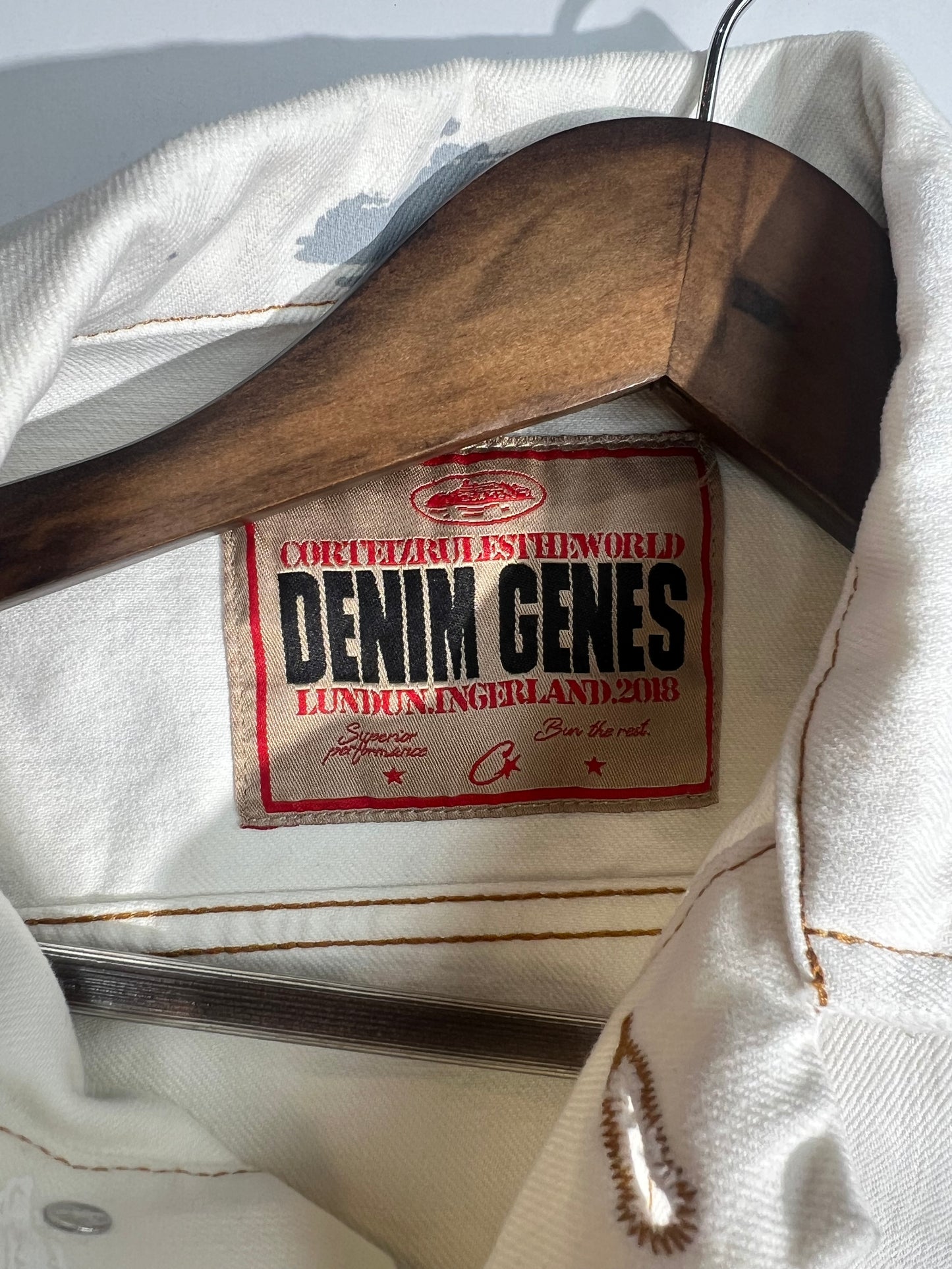 New Corteiz Alcatraz Pattern Denim Jacket